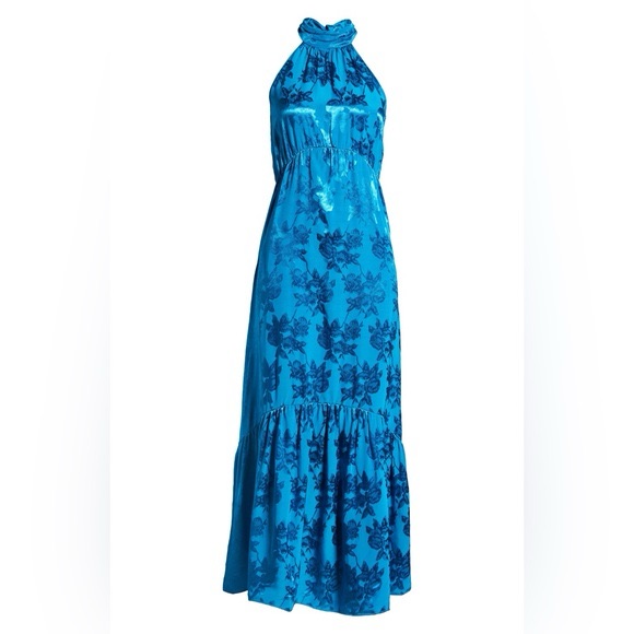 Saylor Vibrant Blue Floral Maxi Dress